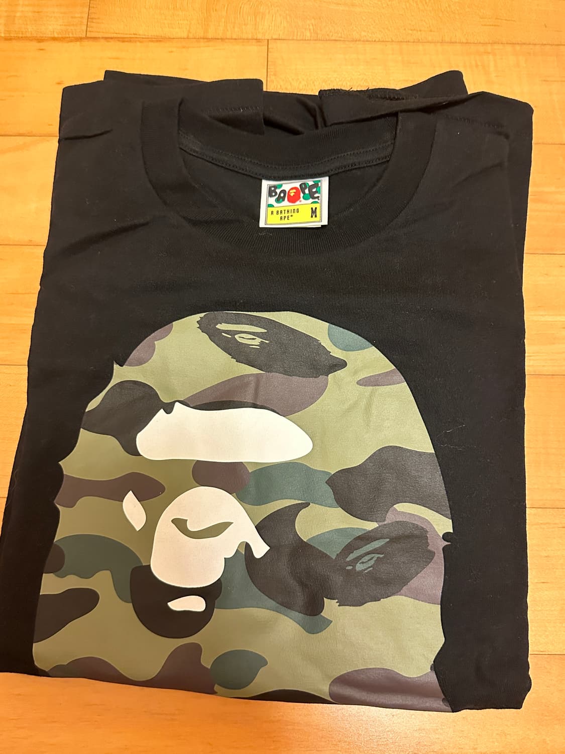 베이프 ABC 카모 바이 베이싱 에이프 티셔츠 블랙 그린 M 상품이미지2