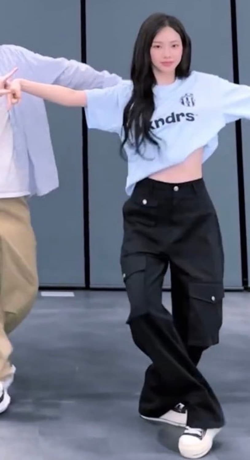 블랙업 카리나 착용 오버핏 포켓 카고 딥키 블랙 팬츠 M 상품이미지4