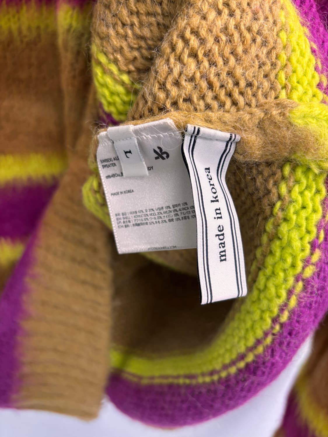 앤더슨벨(Andersson Bell) 유니섹스 알파카 스트라이프 스웨터 상품이미지7