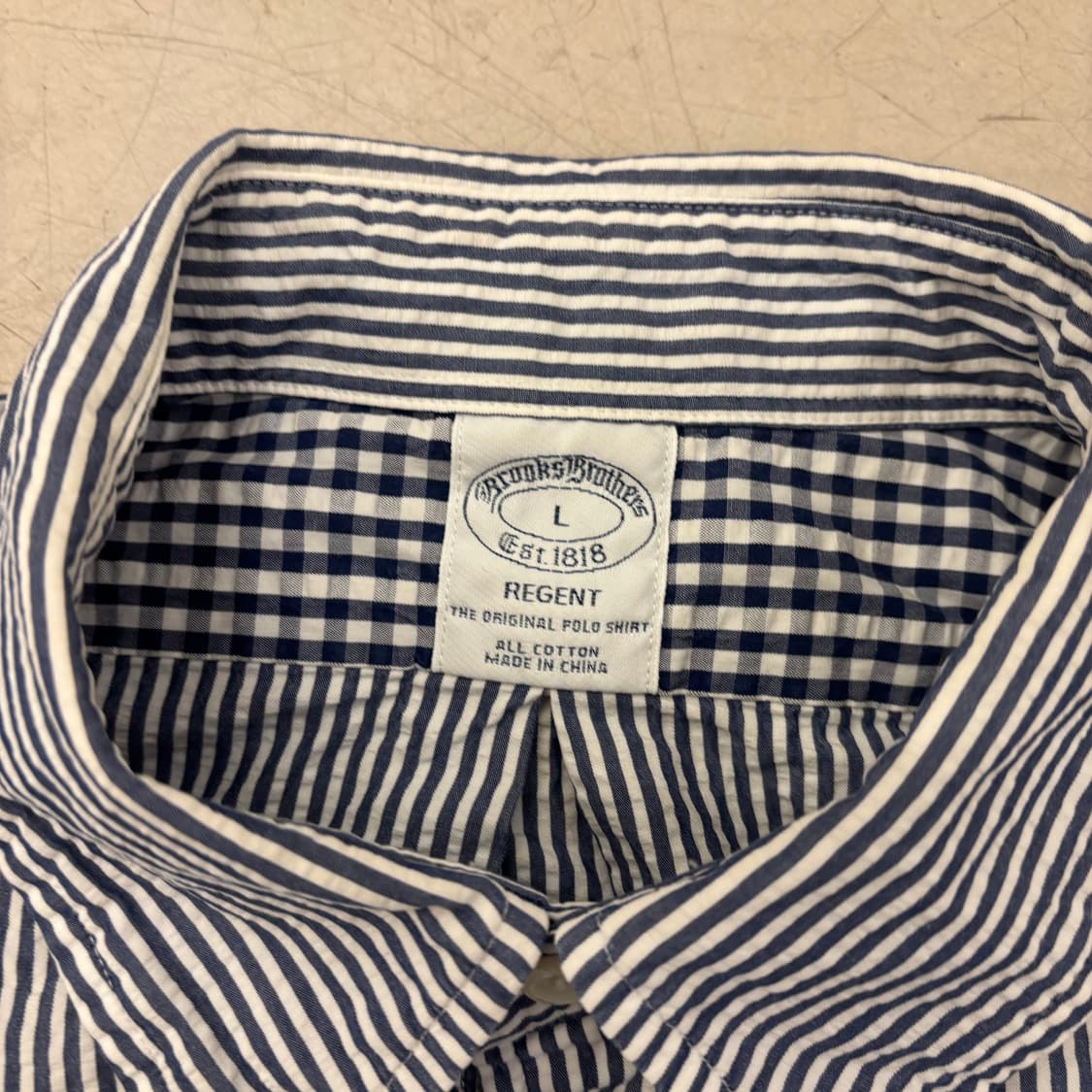 브룩스브라더스 씨어써커 스트라이프 셔츠 상품이미지3