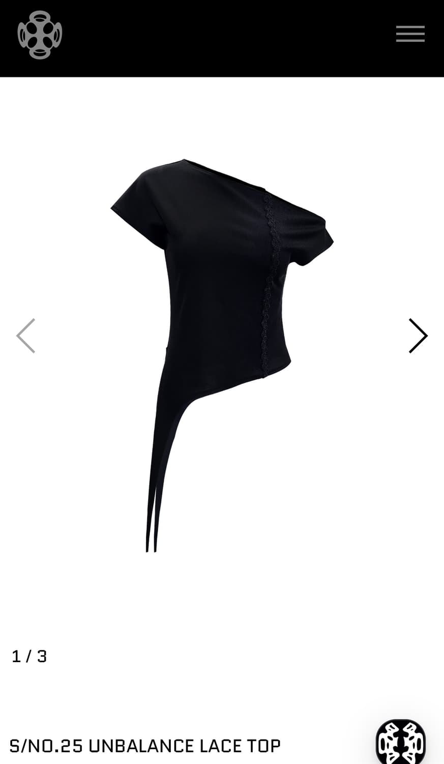 0104 언발란스 레이스 탑 상품이미지1