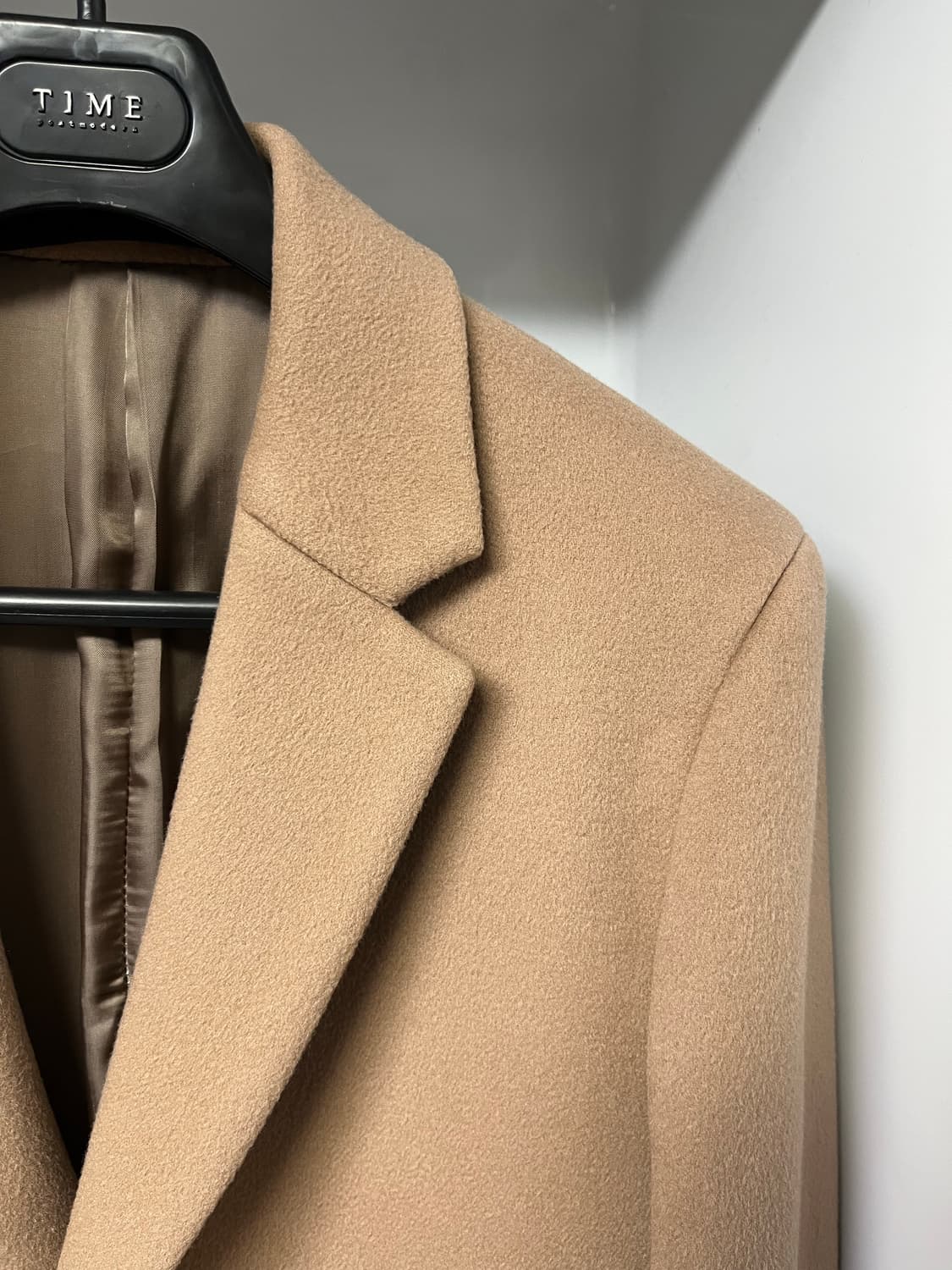 타임옴므 베이지 캐시미어 코트 100사이즈 상품이미지3