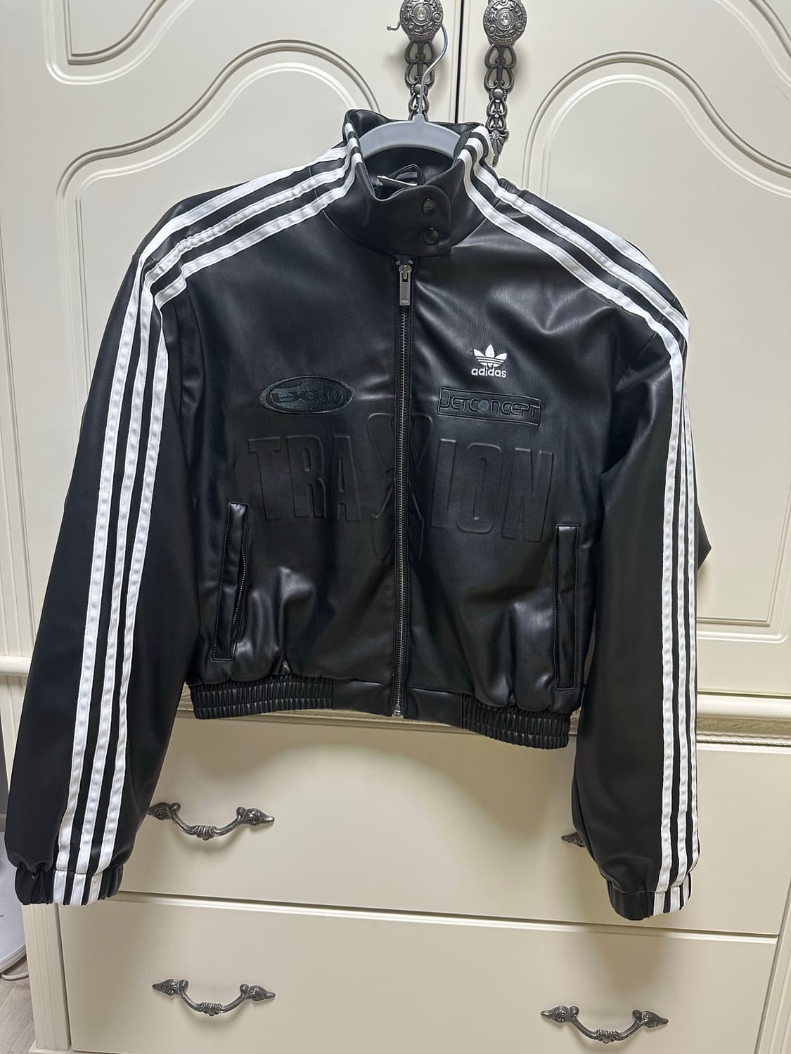 (어깨패드수선됨) S 아디다스 아딜레니움 레더 바이커 자켓 가죽자켓 상품이미지1