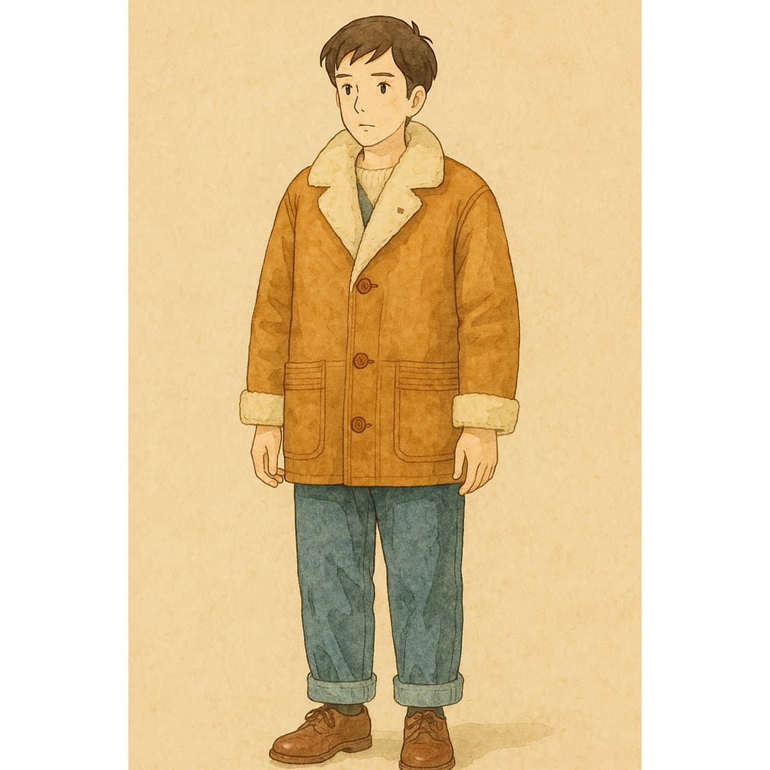 [105] 80s 발리 BALLY 스웨이드 시어링 코트 무스탕  상품이미지10