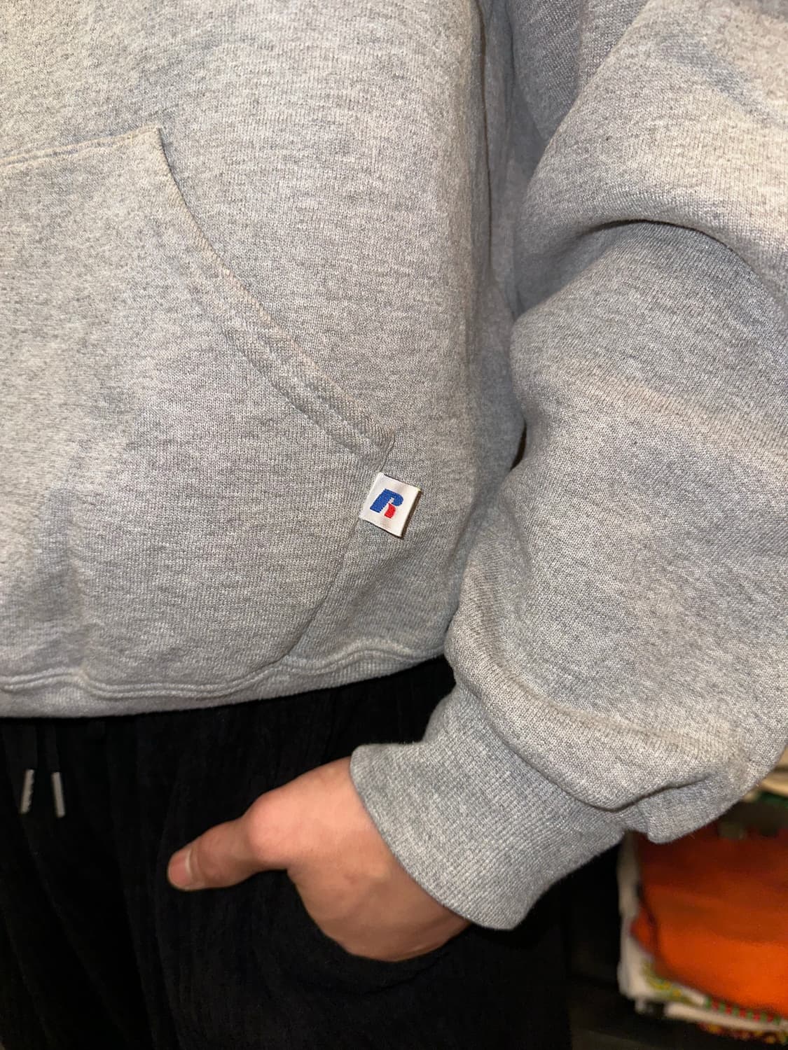 00’s Russell Athletic grey plain hood 상품이미지5