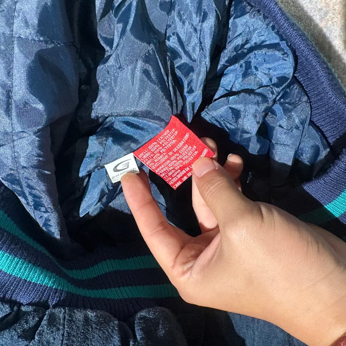 NFL 마이애미 돌핀스 바시티 가죽레더자켓 상품이미지7