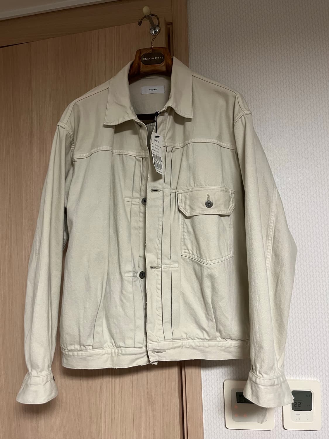 마카 MARKA 타입1 1세대 데님자켓 화이트 2사이즈(105) 상품이미지1