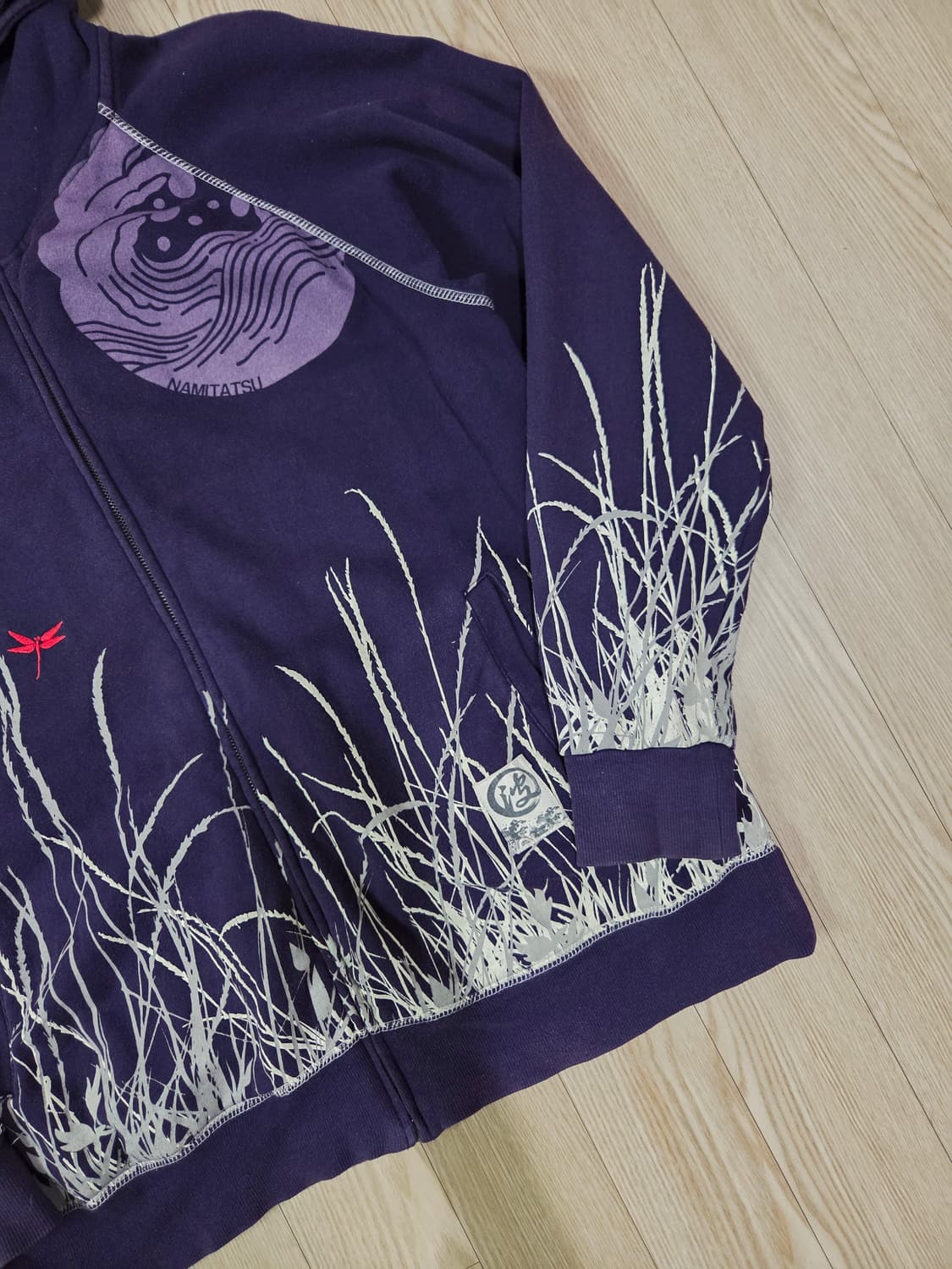 NAMITATSU 퍼플 집업 후드 재킷 상품이미지5