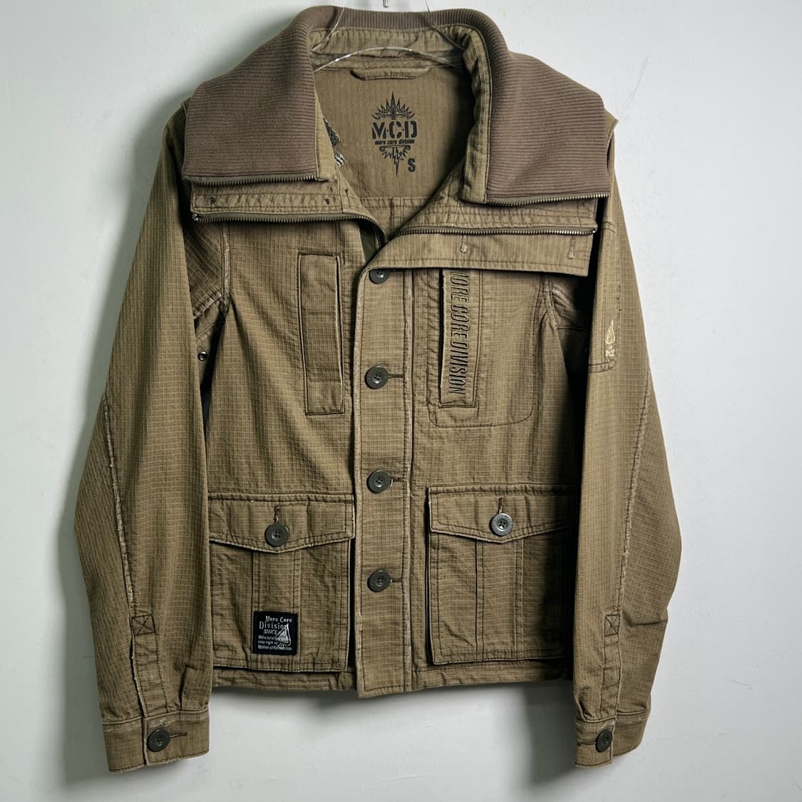 MCD 카키 밀리터리 후드 야상 자켓 S 상품이미지4