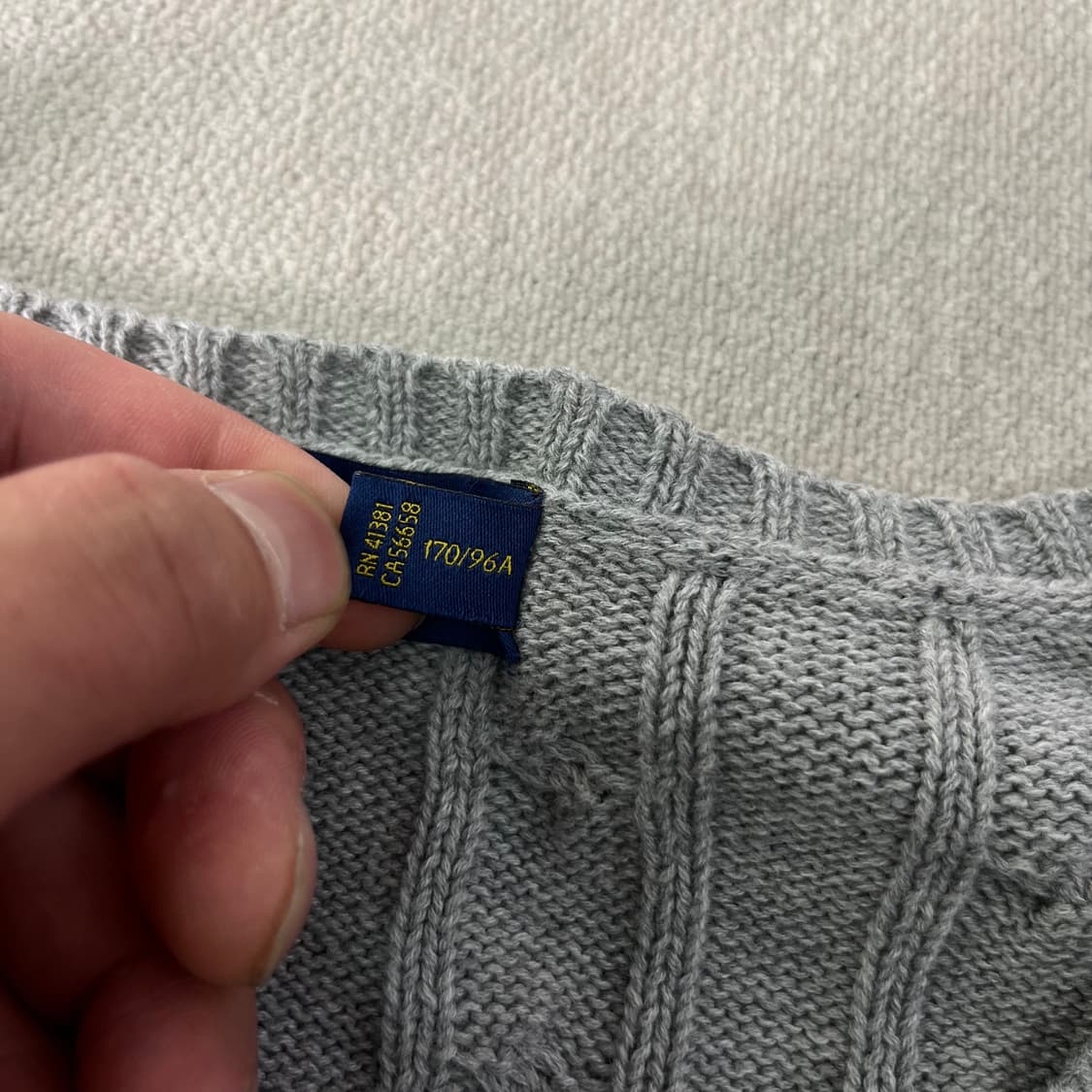 W100 폴로랄프로렌 꽈배기 브이넥 니트 상품이미지3