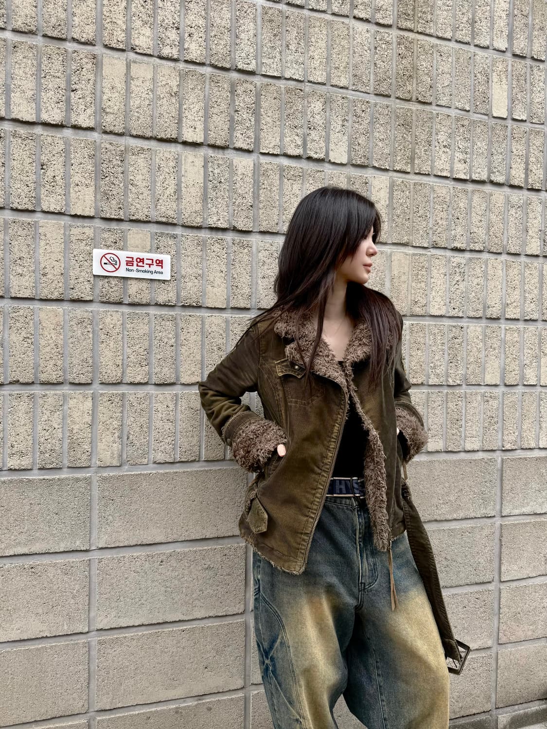 버카루 퍼 디테일 코듀로이 자켓 상품이미지8