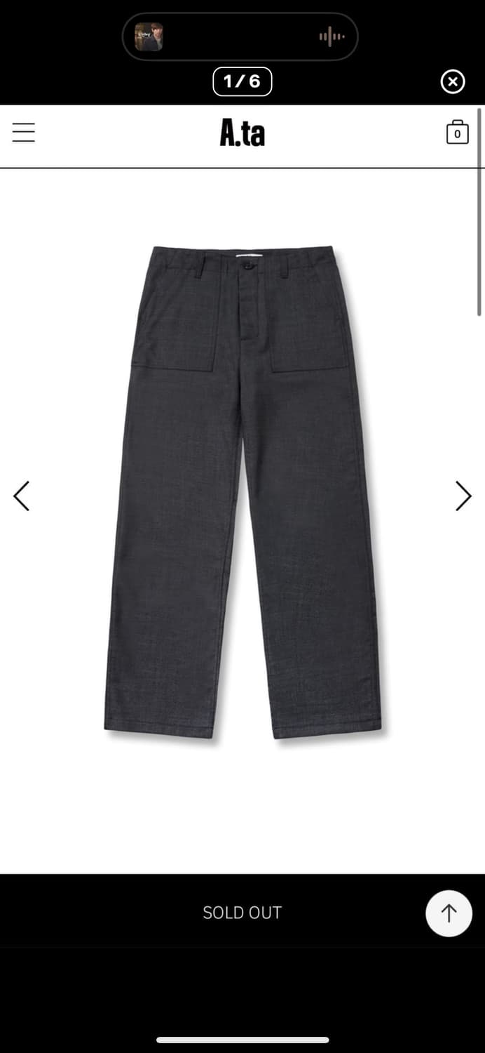 GRID FATIGUE PANTS (shadow grey) 상품이미지1