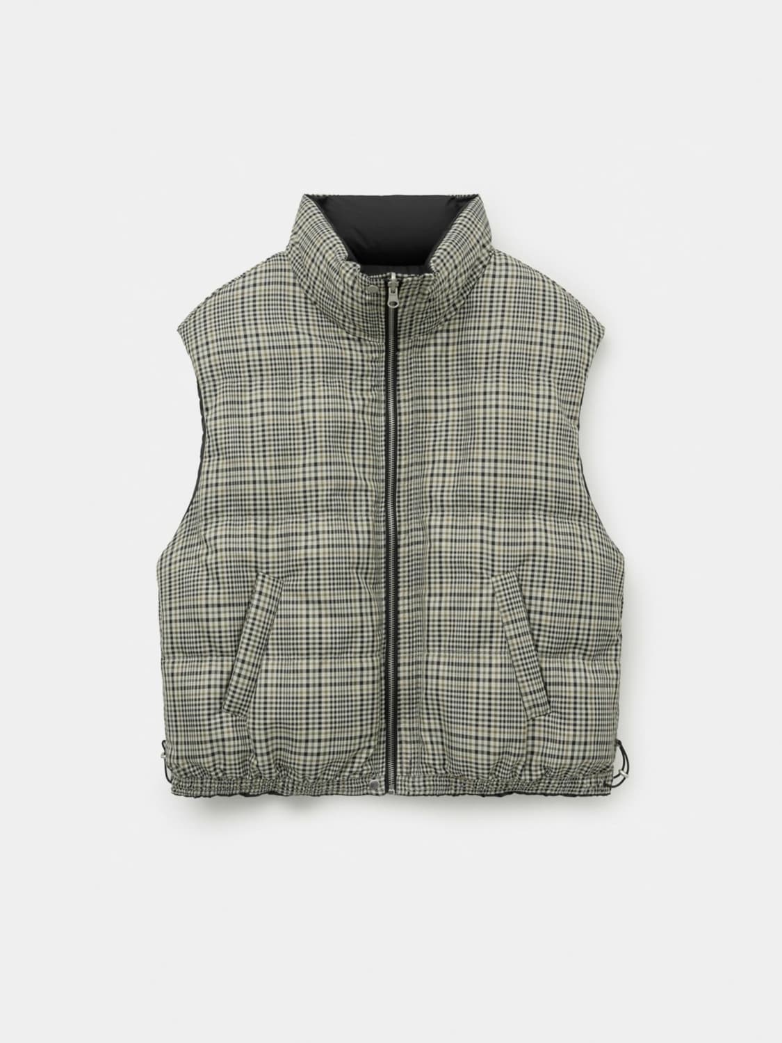 헬레네파리스 오리털 리버시블 체크 베스트 [블랙] 상품이미지5