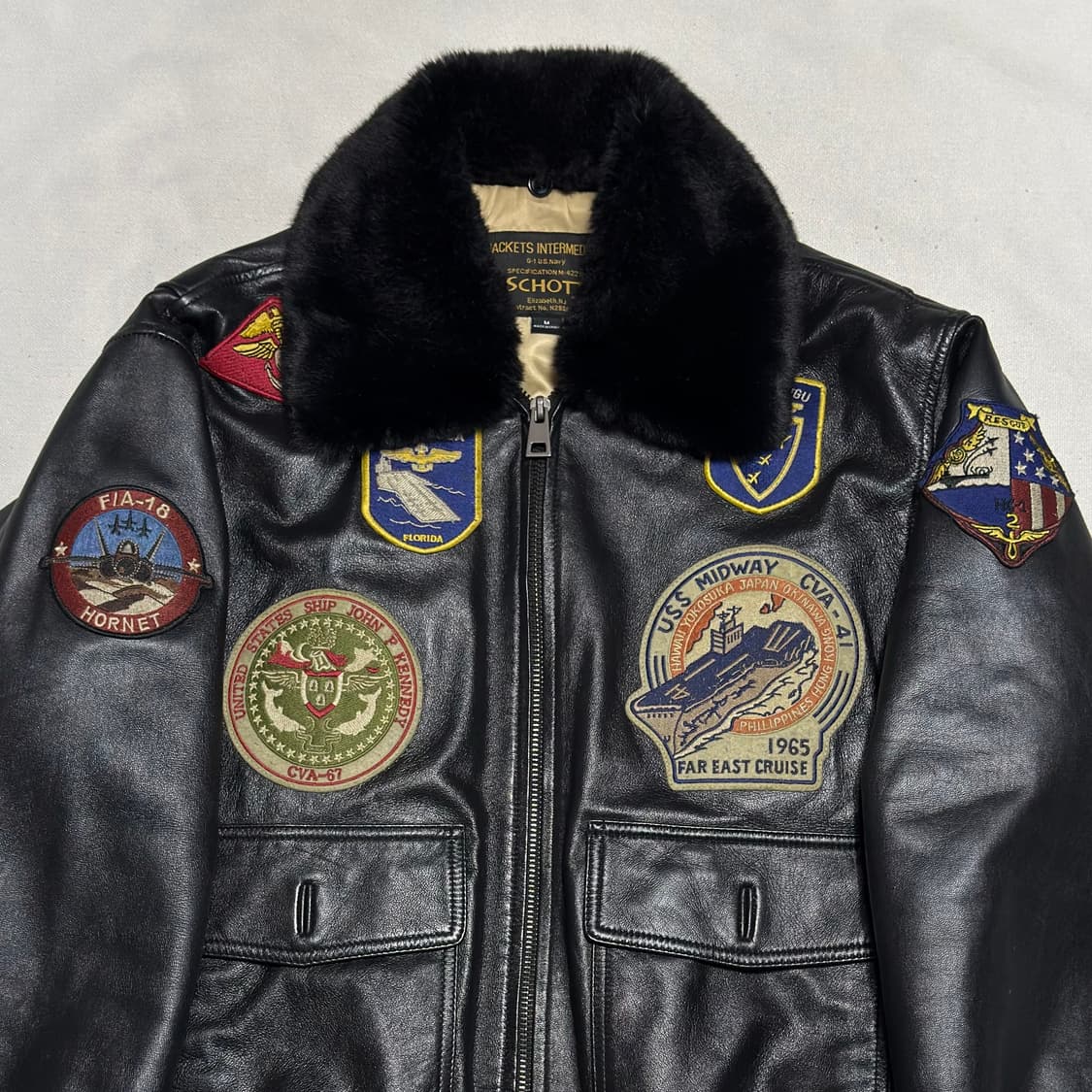 M 쇼트 NYC G-1 가죽 자켓 상품이미지1