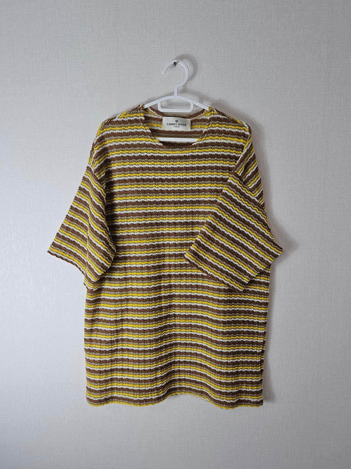 CARRYOVER 니트 반팔티셔츠 파리 L 상품이미지2