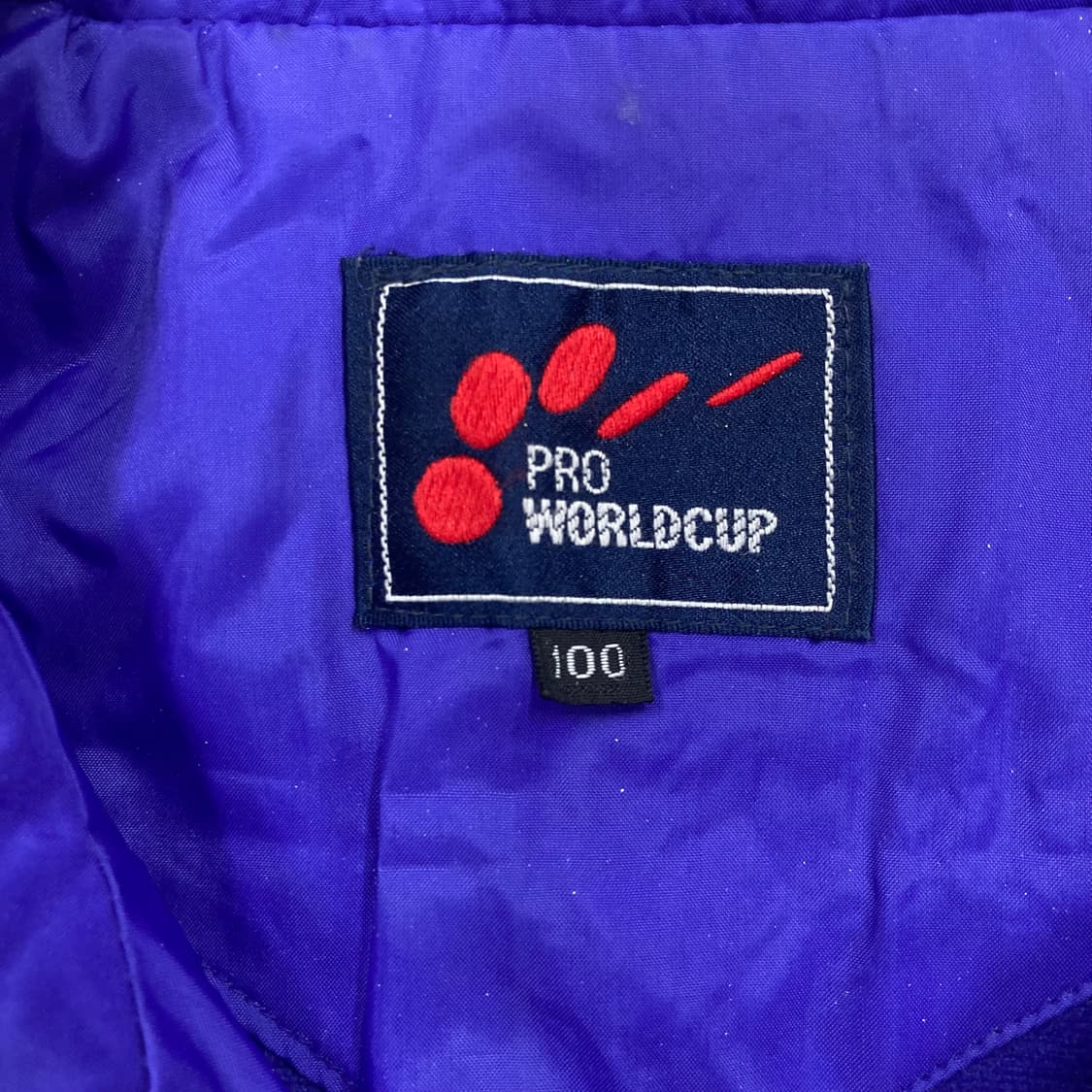 프로월드컵 y2k 퍼플 컬러 스펠아웃 올드스쿨 바람막이 상품이미지3