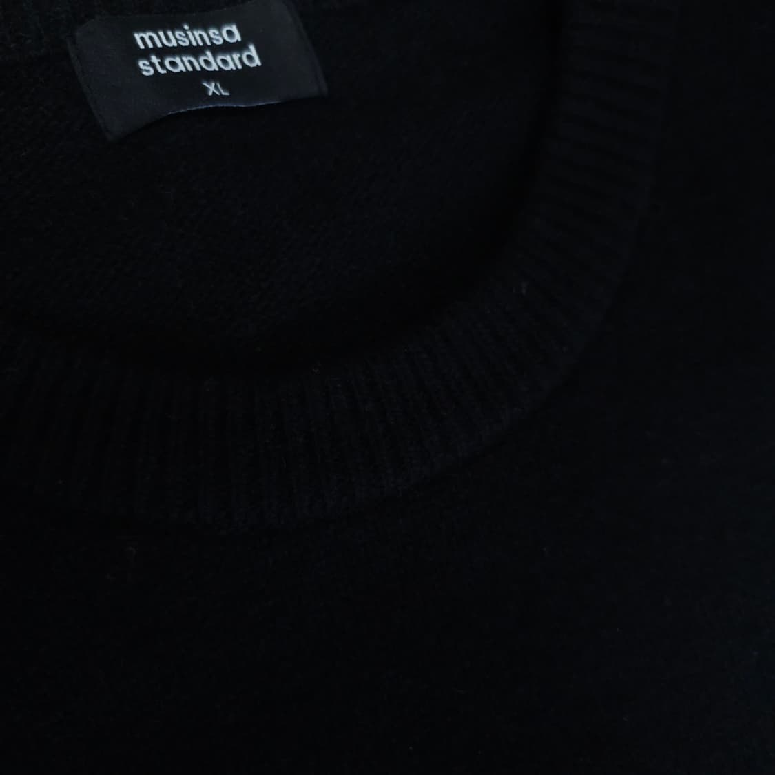 무신사 니트티셔츠 100-105 블랙 상품이미지6