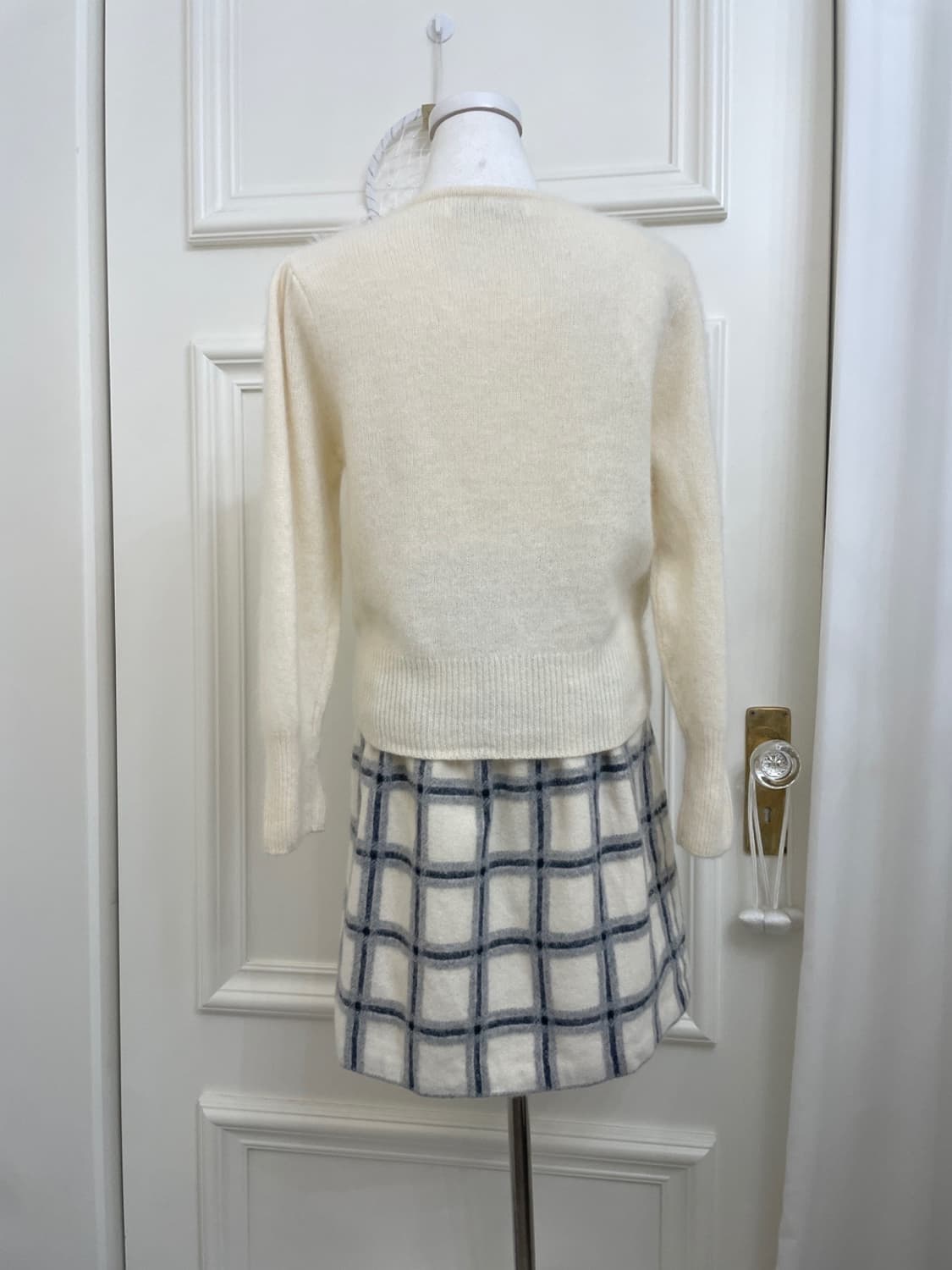 ivory beads glitter puff sleeve angora k 상품이미지4