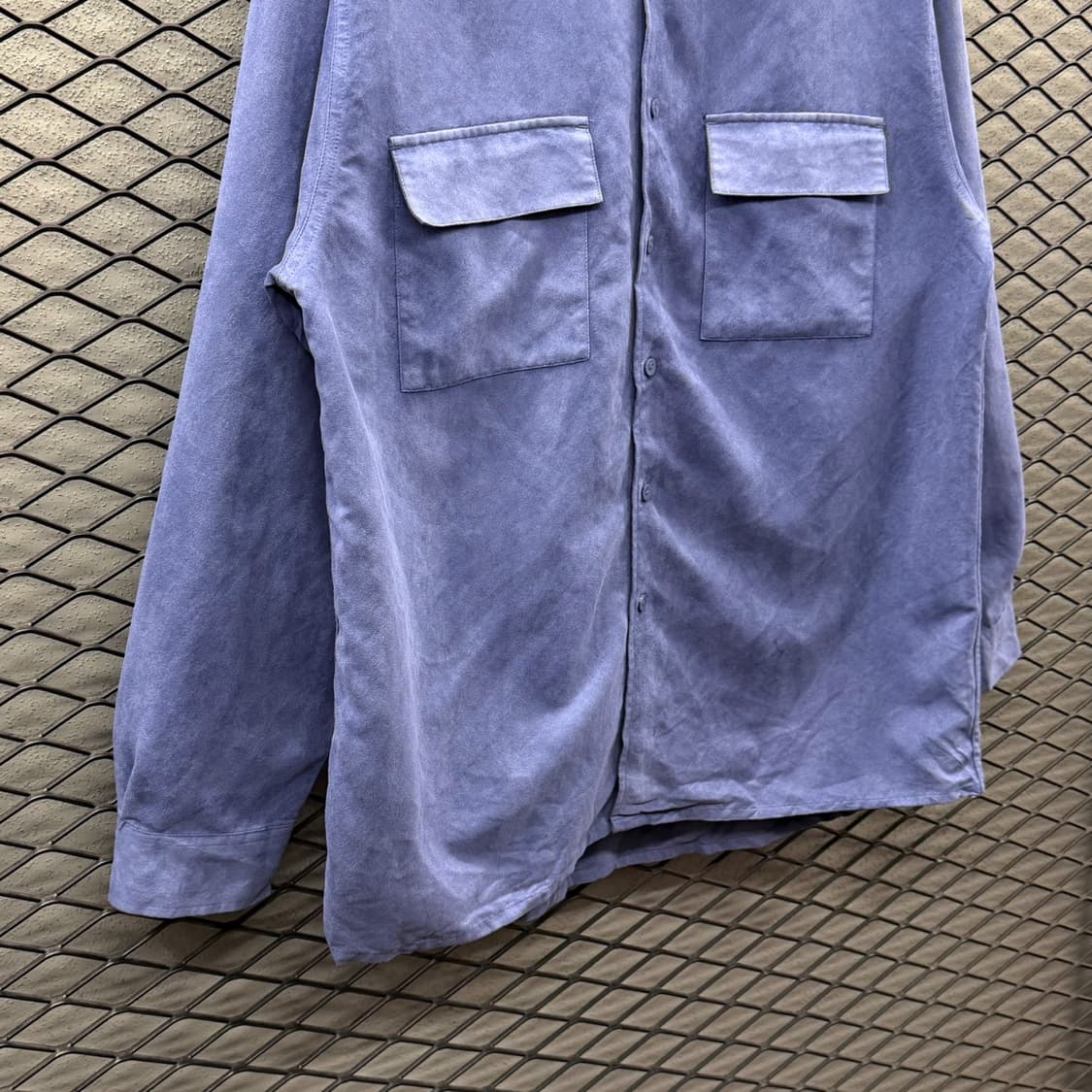 USA VINTAGE 스웨이드셔츠 듀얼 플랩포켓 디테일 블루 상품이미지5