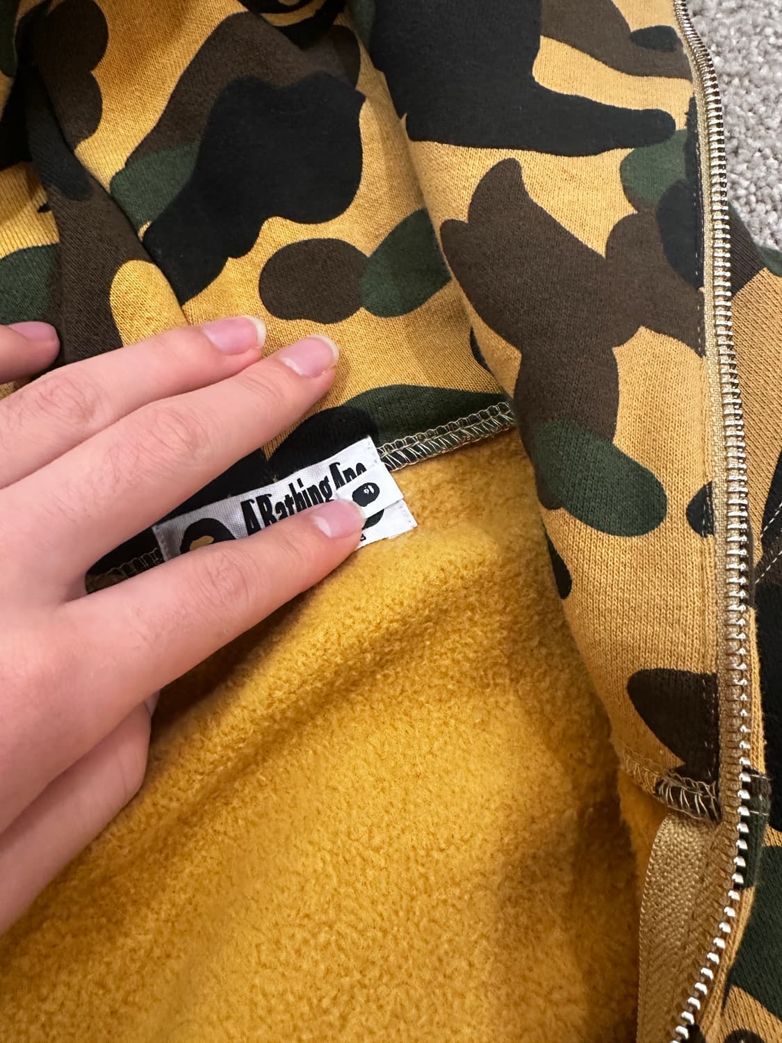 베이프 황계 후드집업 상품이미지3