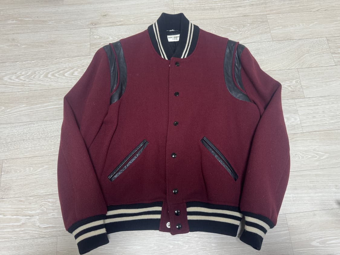 생로랑 테디자켓 버건디 상품이미지1