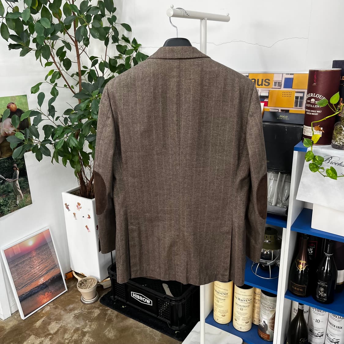 에르메네질도 제냐 엘보우패치 헤링본 블레이져 48R 상품이미지7