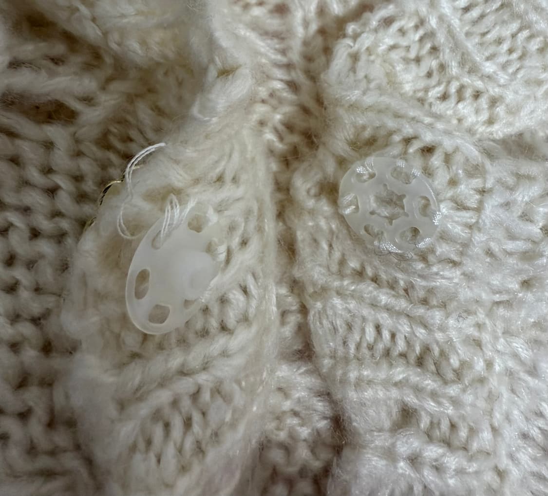 빈티지) 잉그니 사와코깔 니트 케이프 달천깔 히메갸루 아이보리 stc 상품이미지3