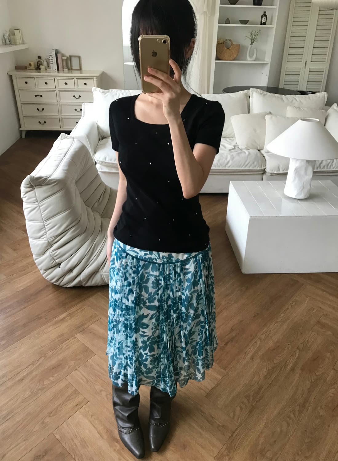 vintage pattern skirt 상품이미지9