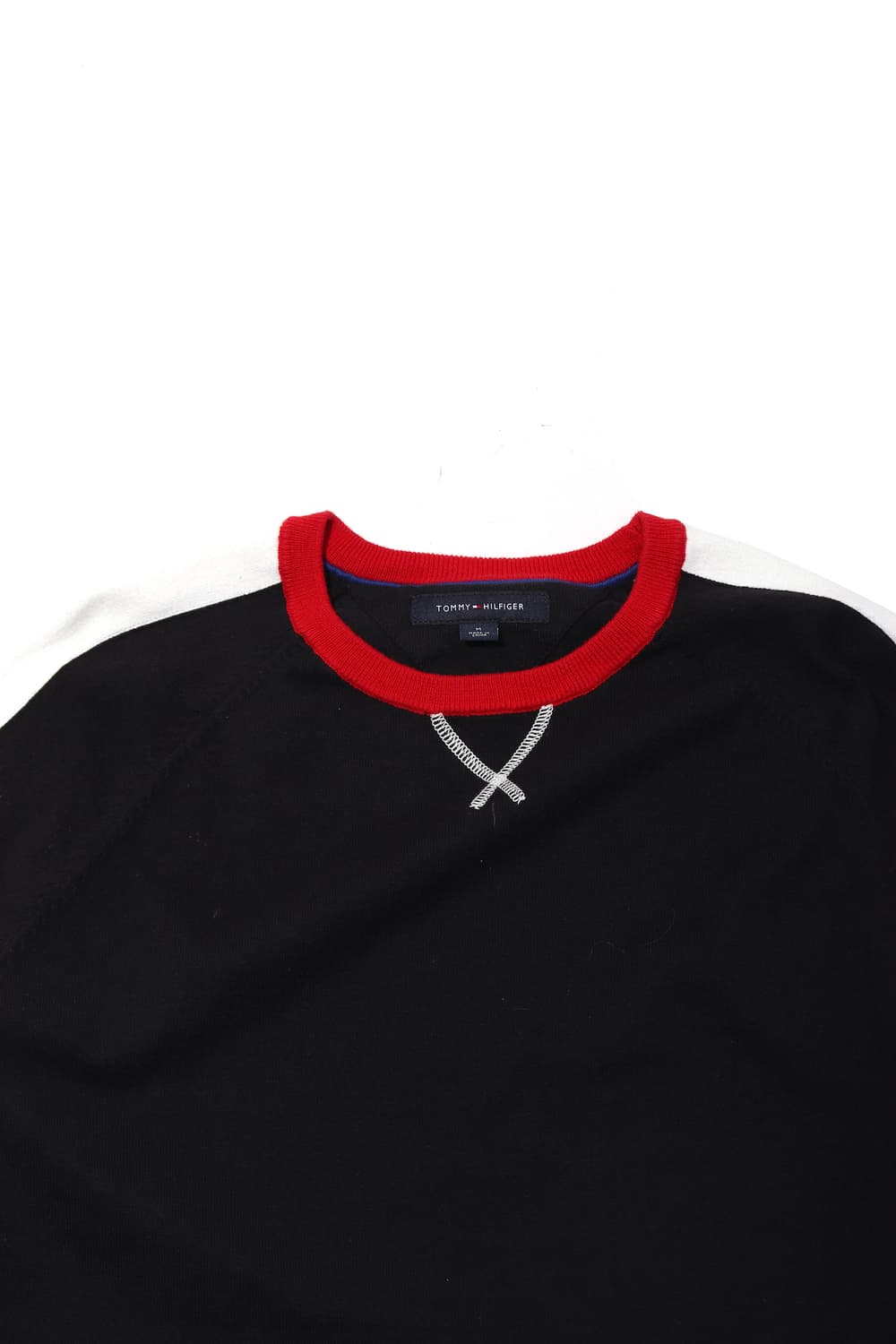 TOMMY HILFIGER 배색 코튼 스웨터 size M 상품이미지3