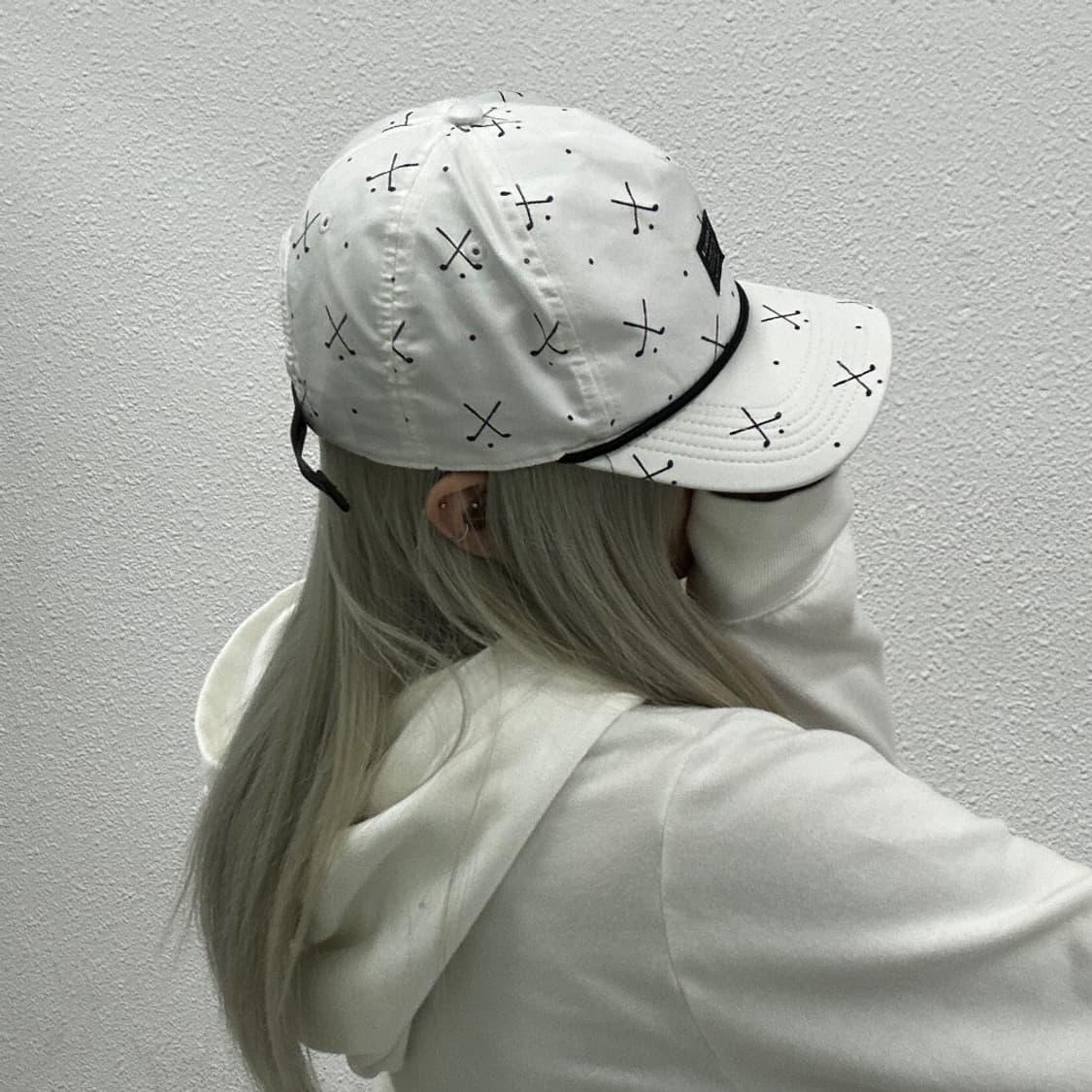 나이키 골프 패턴 화이트 볼캡 상품이미지3