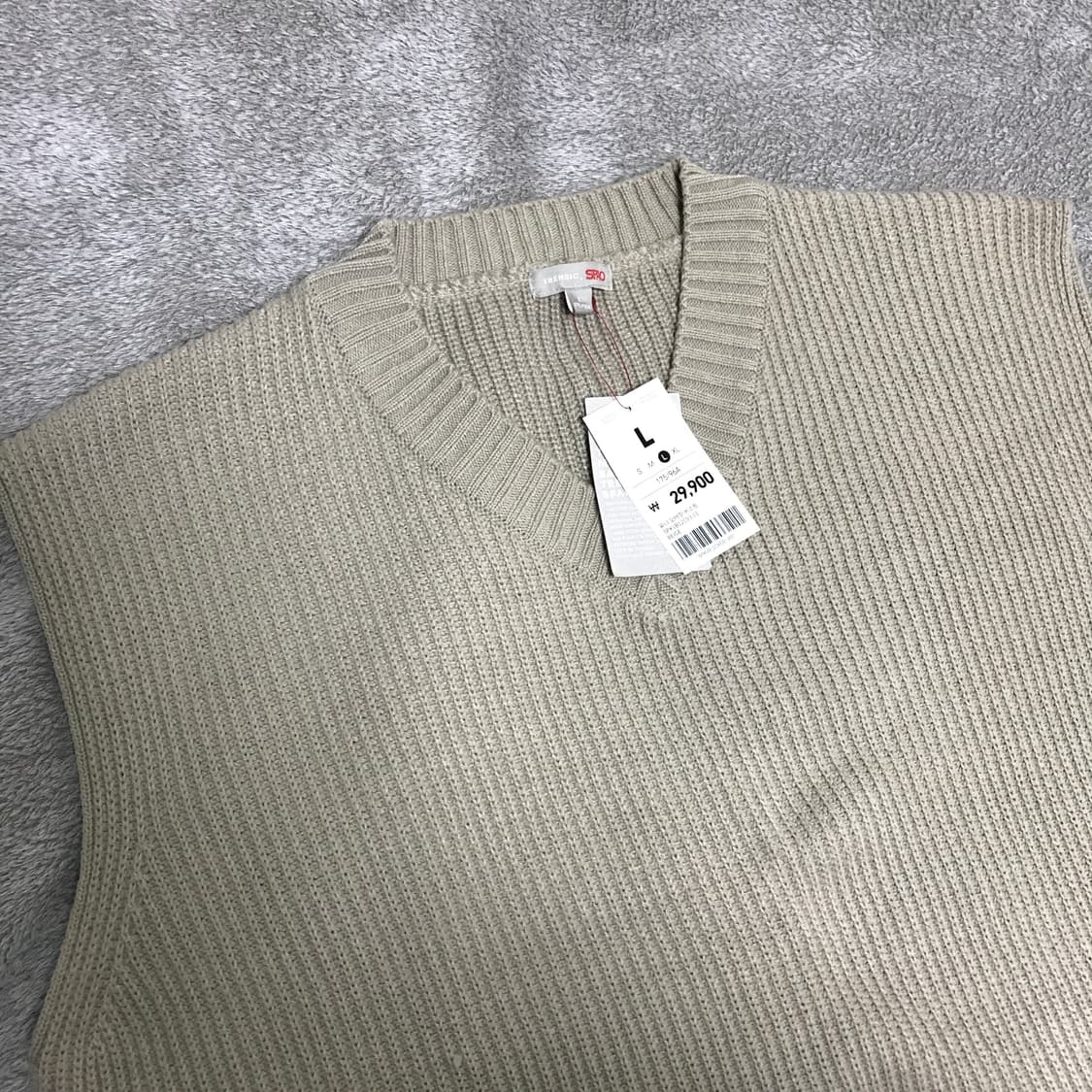 [새제품] SPAO 스파오 오버핏 니트 조끼 L사이즈 베이지 상품이미지2