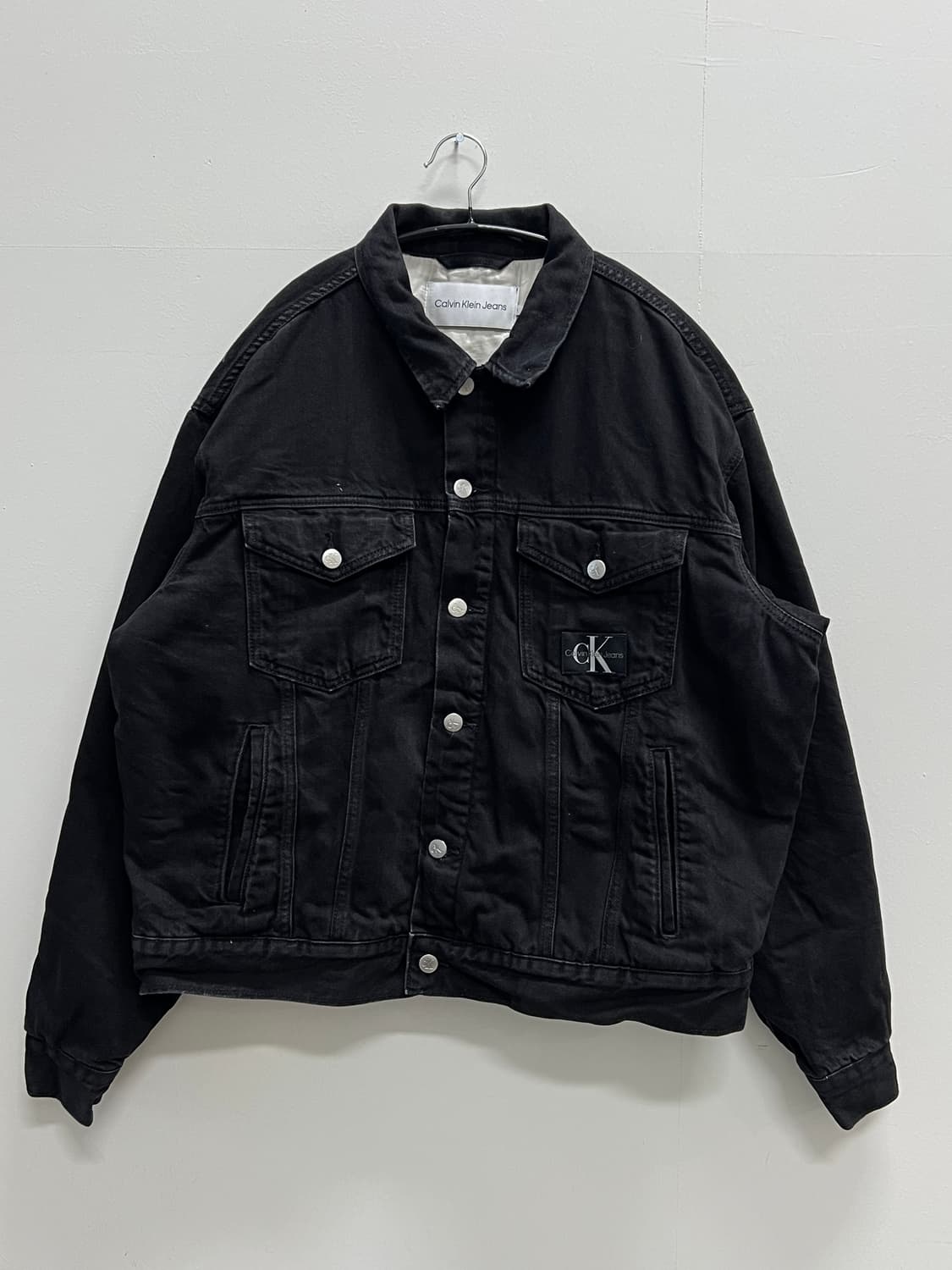캘빈클라인 흑청 트러커 데님 패딩 자켓 상품이미지2