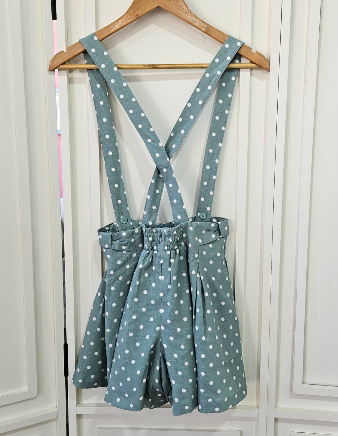 (earth music&ecology) 도트 서스펜더 팬츠 상품이미지5