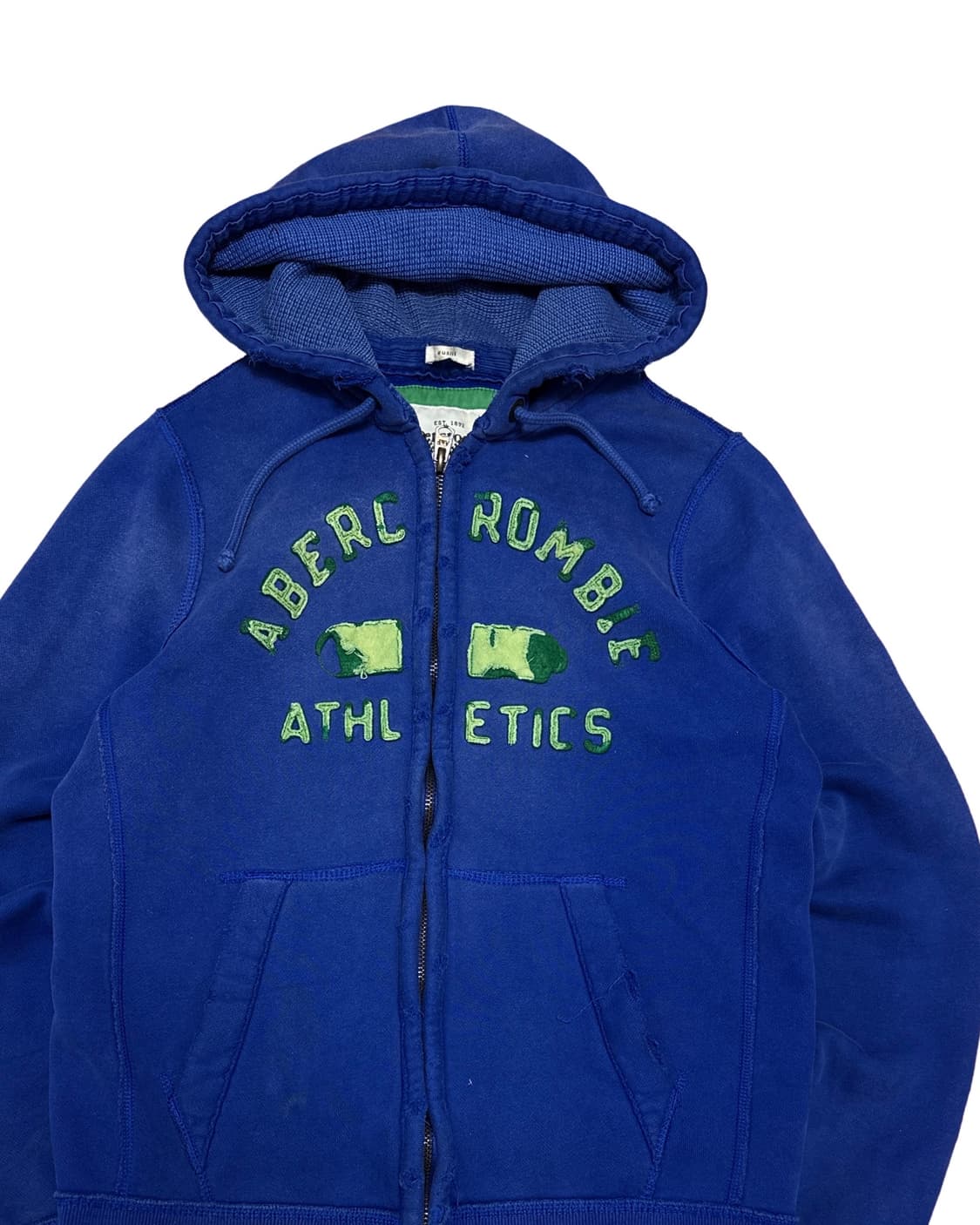 아베크롬비 아치로고 블루 후드집업 상품이미지2