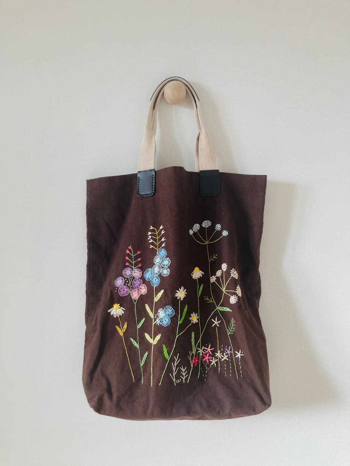 🌿 린넨 프랑스 자수 핸드메이드 토트백 상품이미지4