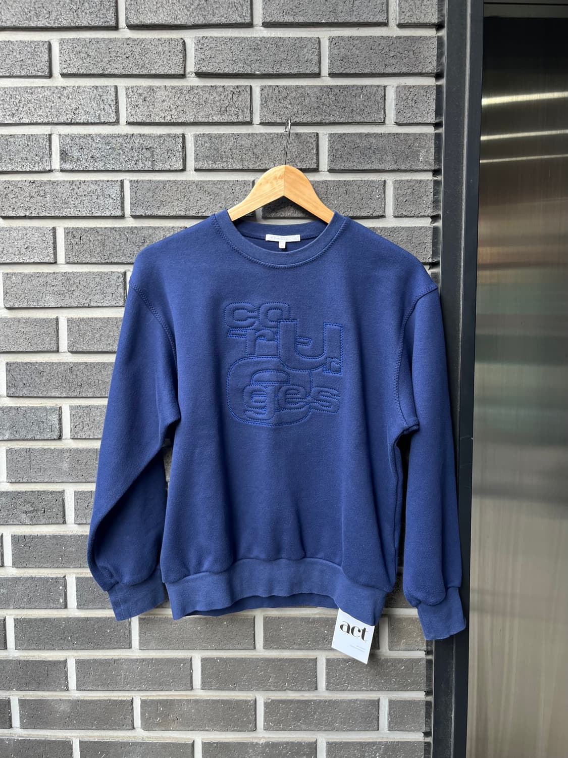 90s COURREGES 레터링 스웻셔츠 상품이미지1