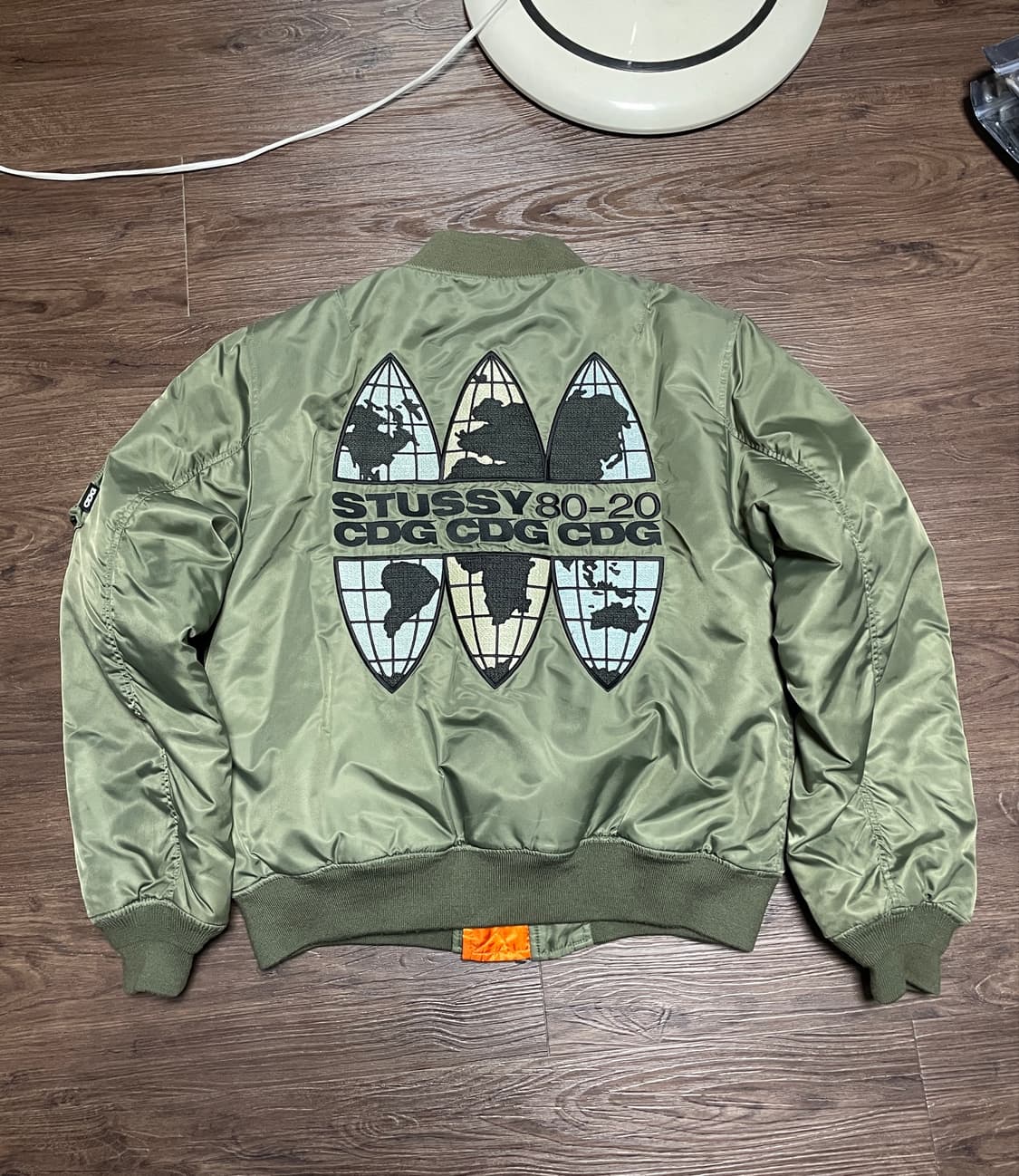스투시 x CDG MA-1 자켓 올리브 상품이미지3