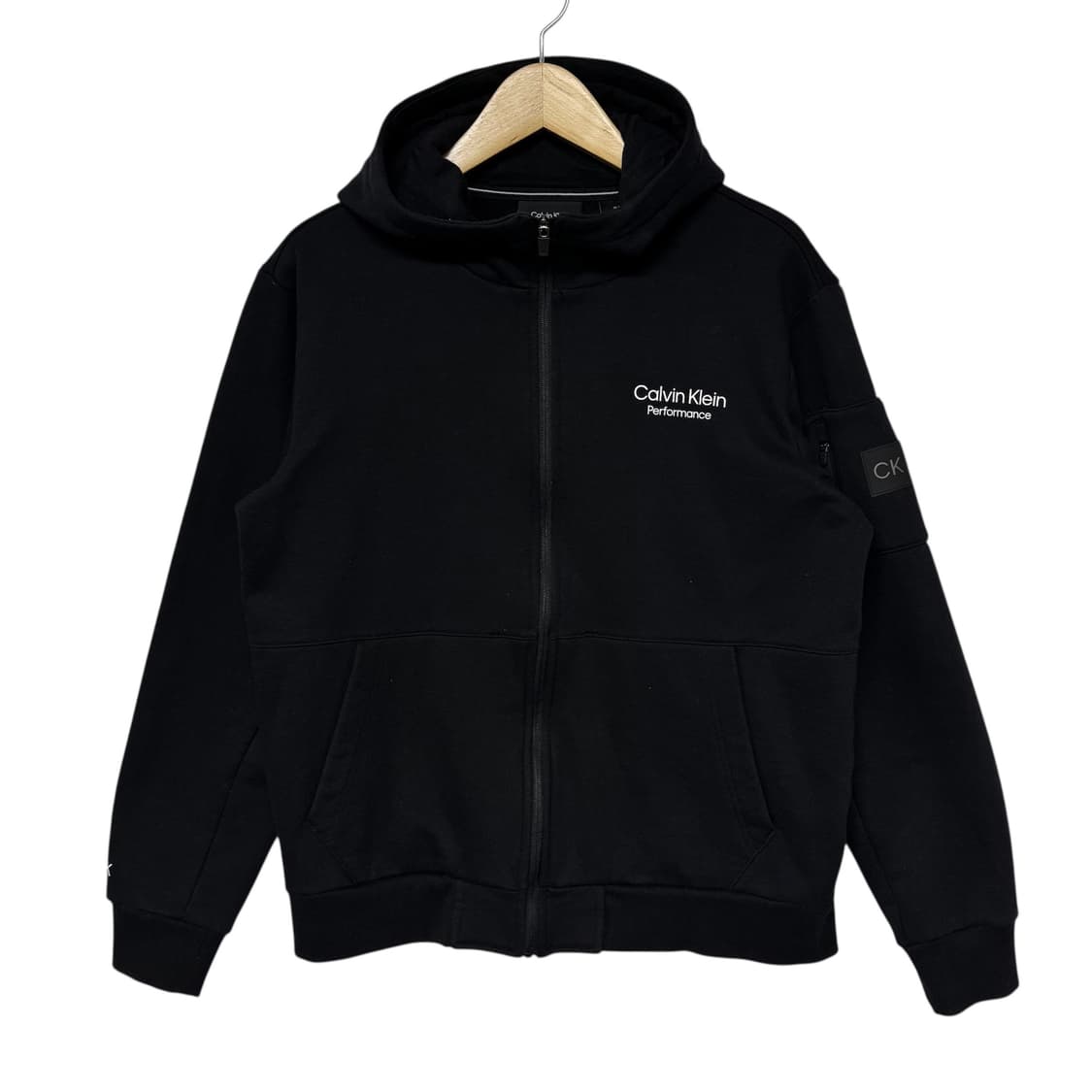 켈빈클라인 로고 후드집업 상품이미지1
