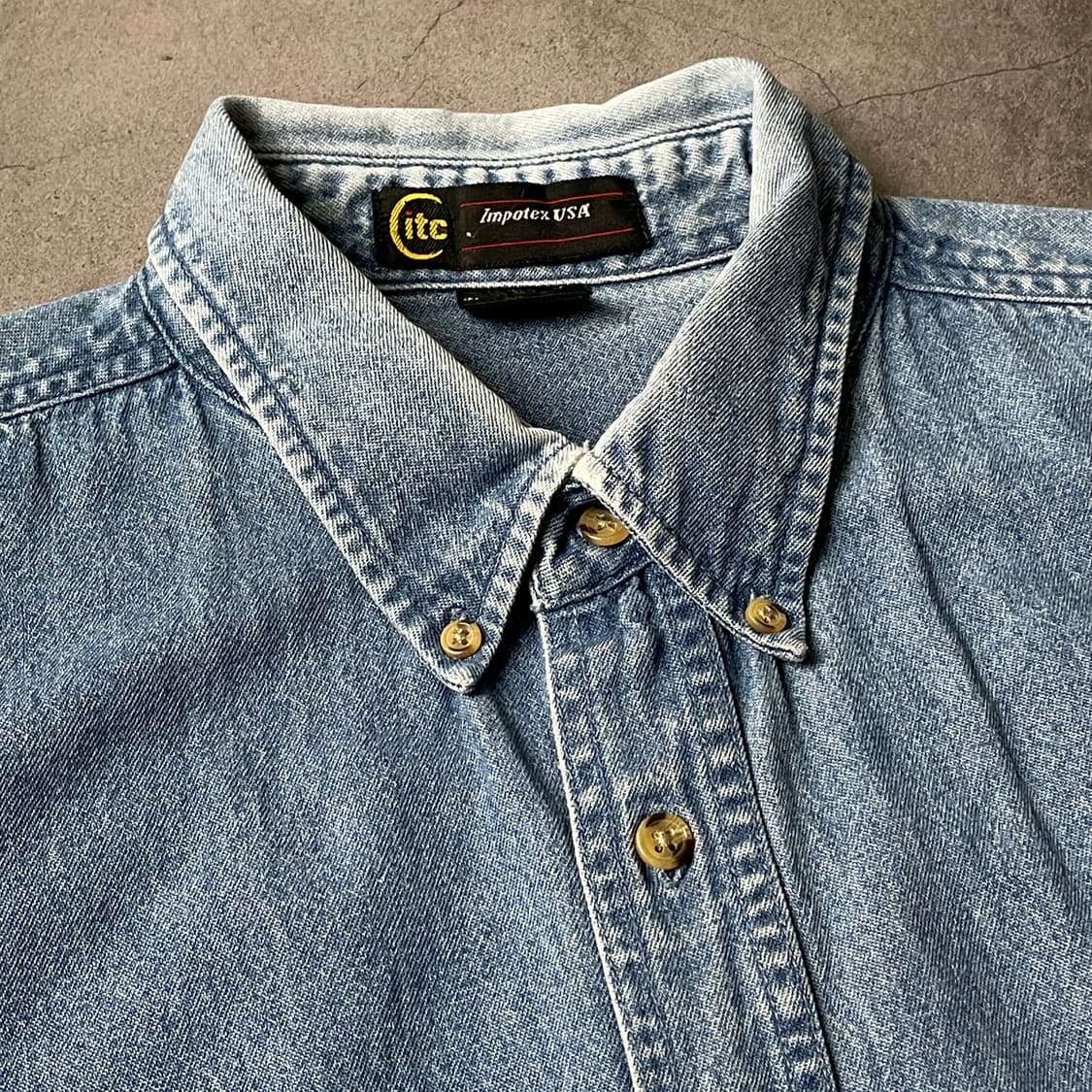 IMPOTEX USA 빈티지 코튼 데님 셔츠 A00551 상품이미지2