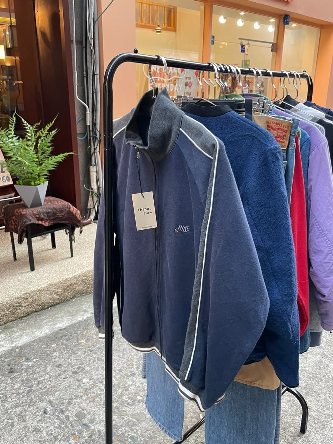 00’s NIKE NAVY line grey PT JK 상품이미지2