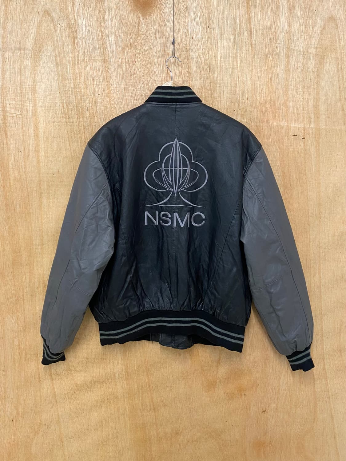 VTG leather varsity jacket 레더 바시티 자켓 상품이미지2