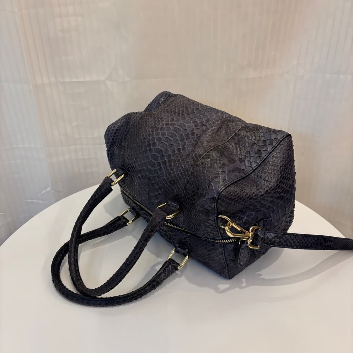 정품 크리스티나에페 리얼 파이톤 뱀피 투웨이백    상품이미지6