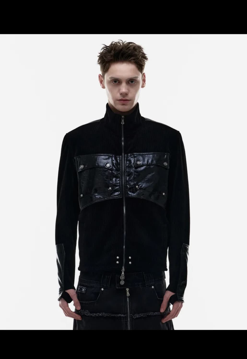 오퍼스 컴벳 레더 패치 니트 상품이미지2