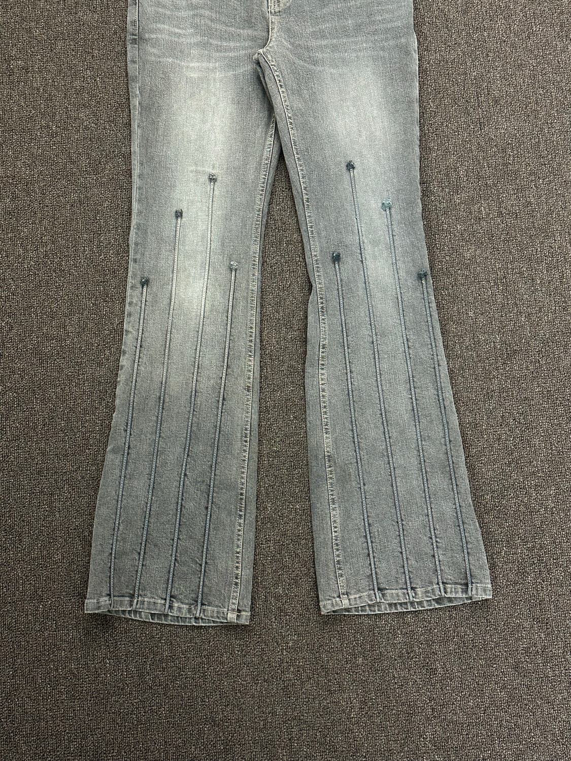 OS)Japanese vintage 여성 그레이 워싱 부츠컷 팬츠 상품이미지5