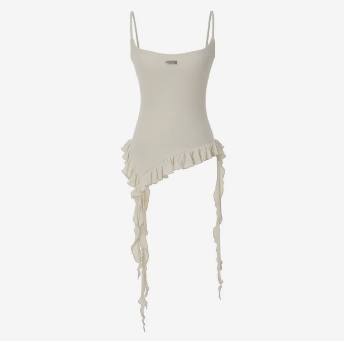 카키포인트 러플 레이어드 슬리브리스 상품이미지1