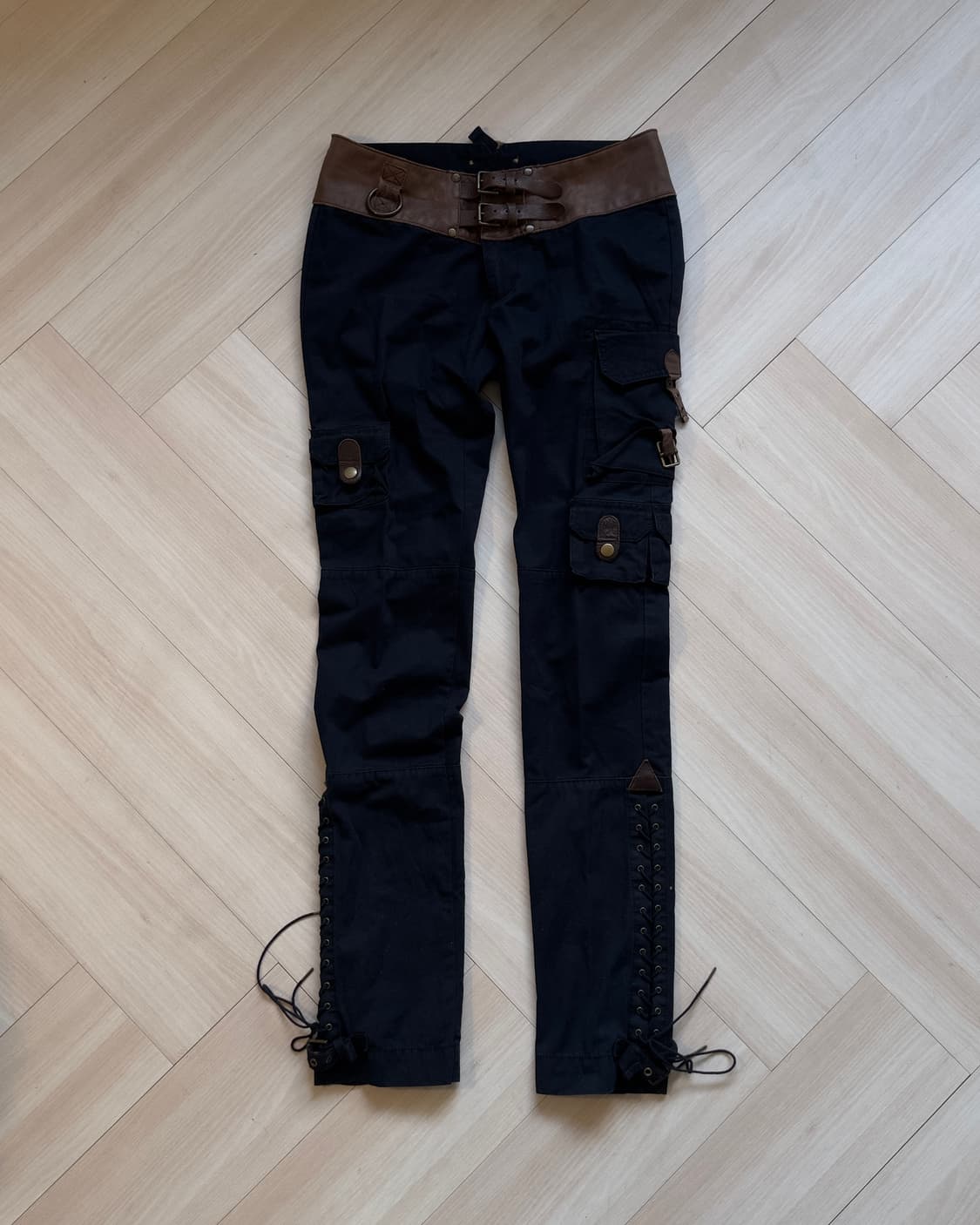 [Ralph Lauren] Leather-Trim Corset Cargo 상품이미지2