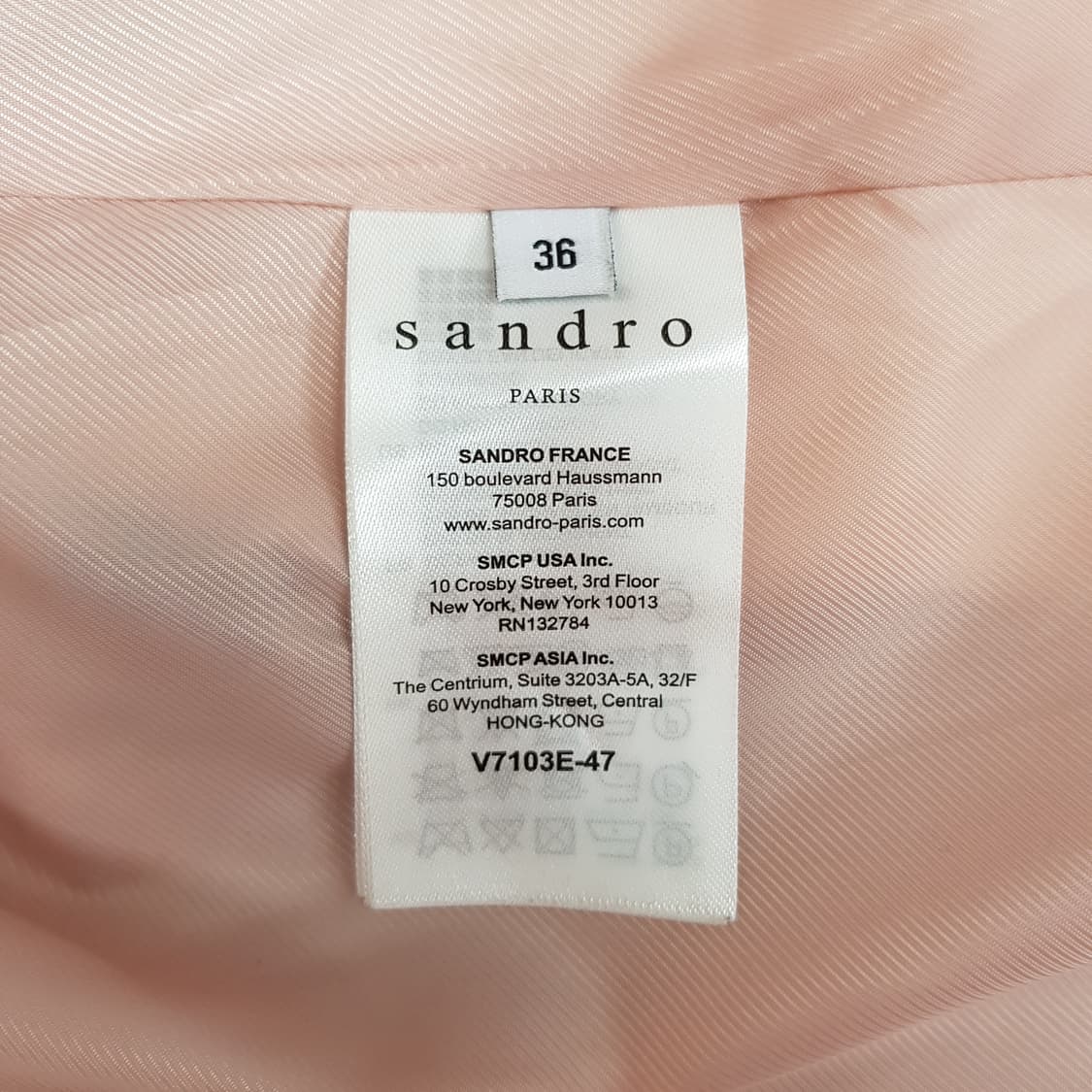 산드로 하운드투스 체크 자켓 36사이즈 상품이미지8