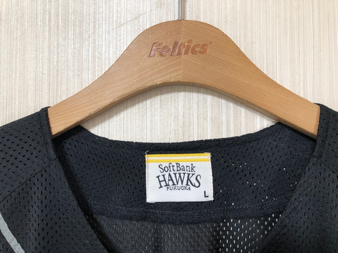 NPB 데상트 후쿠오카 소프트뱅크호크스 블랙유니폼/져지 L 상품이미지4