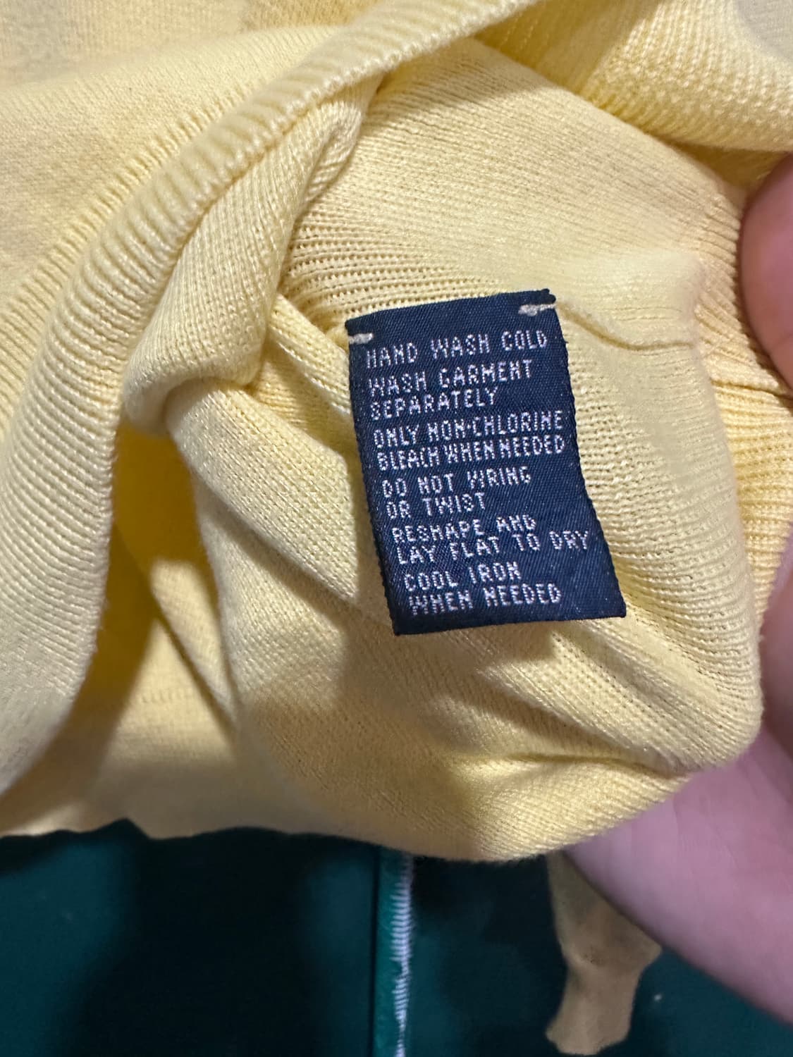 폴로 니트 옐로우 XL 상품이미지4