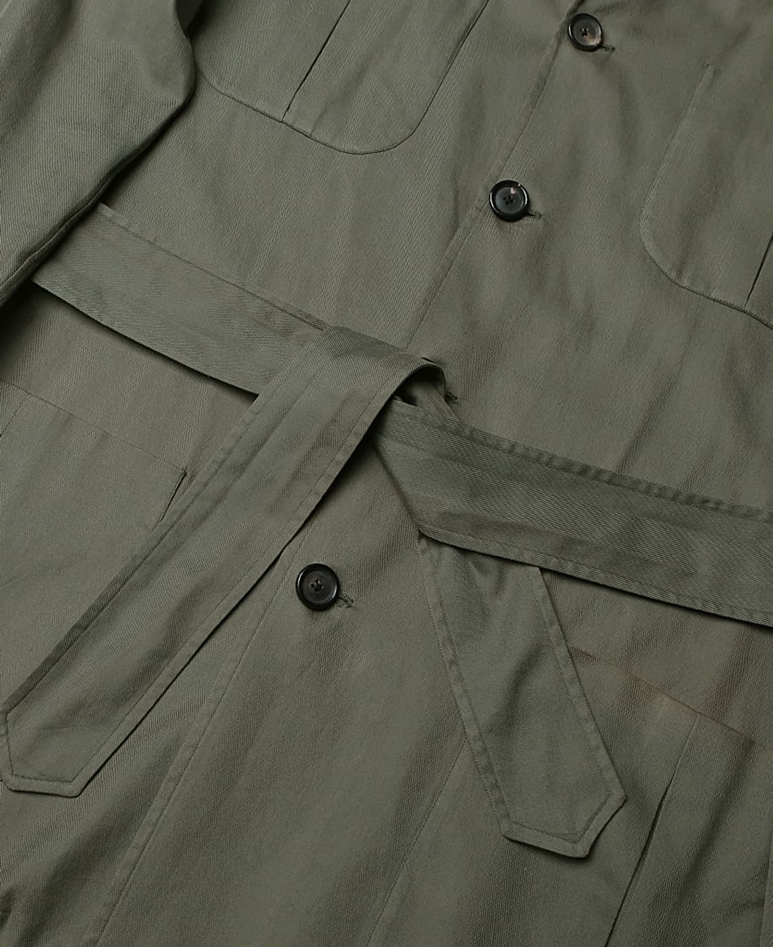 드 페트릴로 [De Petrillo] 카키 코튼 클래식 벨티드 자켓 상품이미지4